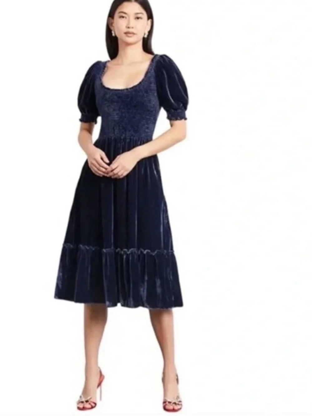 Hill House Louisa Nap Dress in Blue Velvet